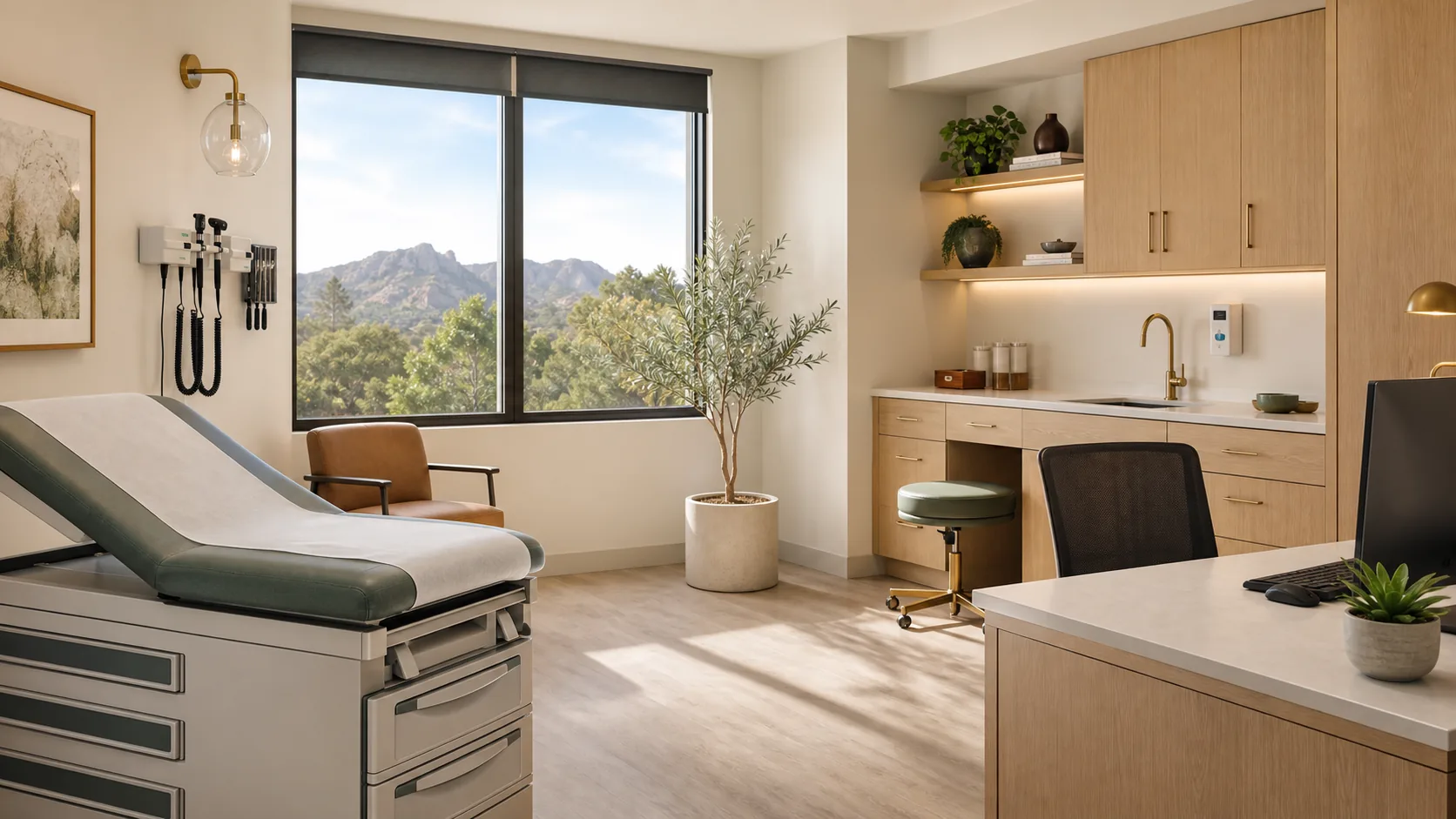 Clean medical exam room for patient visits